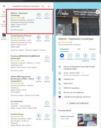 Je fournirai des services de référencement local sur google avec google my business