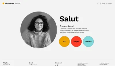 créer un portfolio en ligne personalisé sur mésure pour vous. 