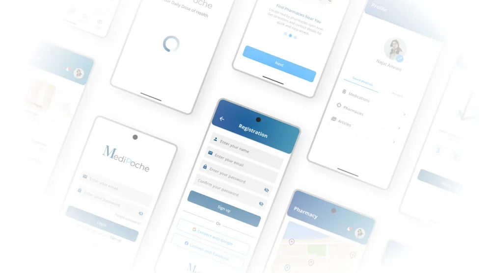 MediPoche Mobile App UI/UX